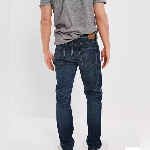 American Eagle Size 31/32 Original Straight extreme flex4 denim jeans - Picture 2 of 11